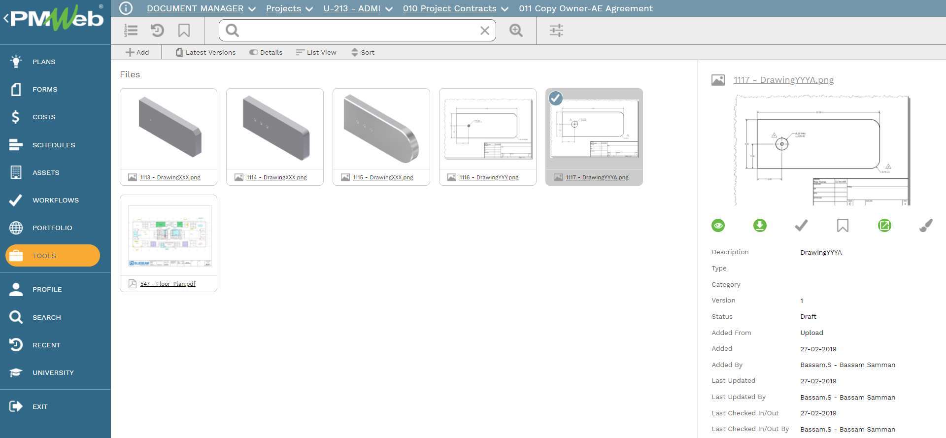 PMWeb 7 Document Manager Project U-213 - ADMI 010 Project Contracts 011 Copy -AE Agreement 