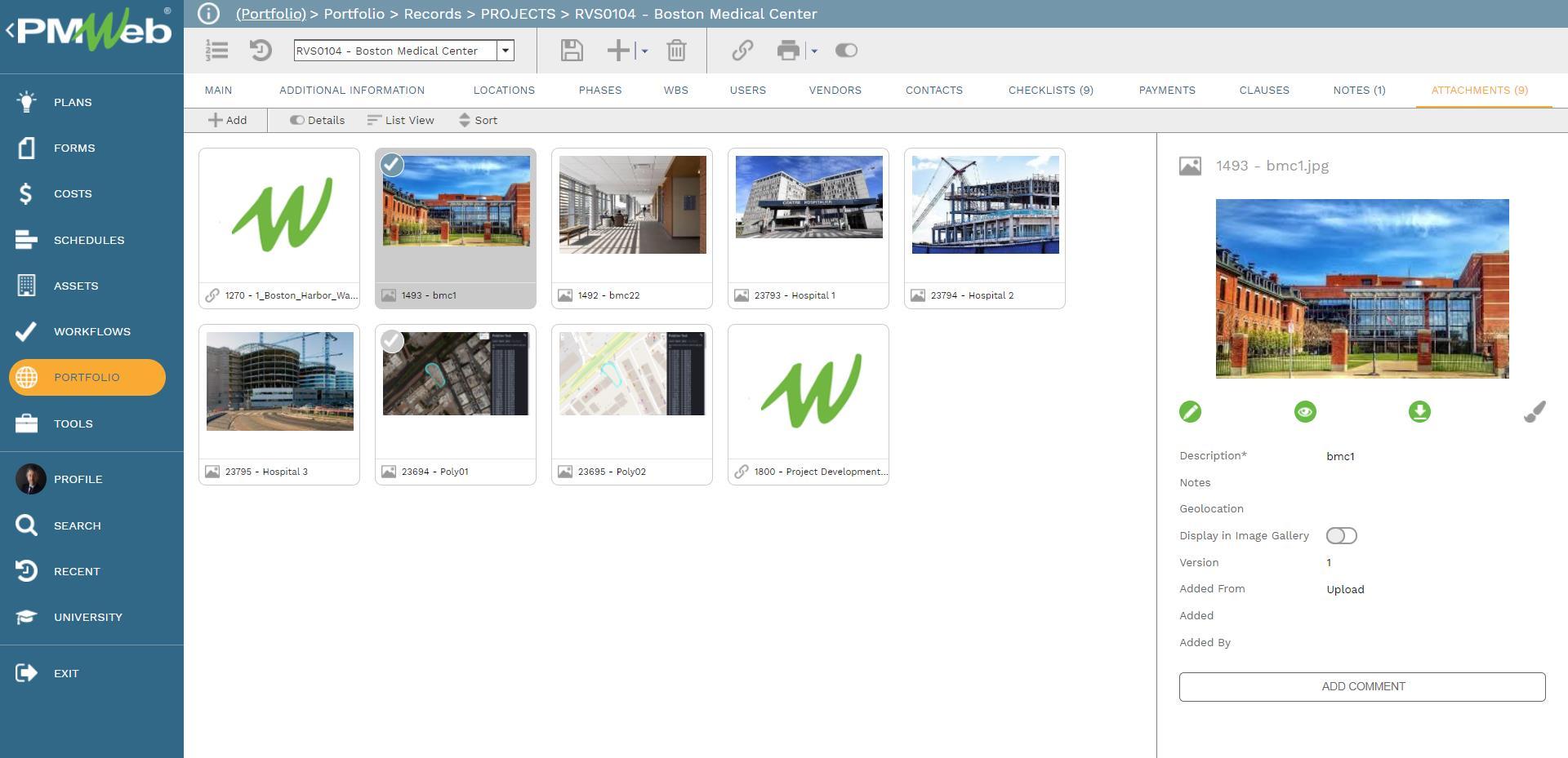 PMWeb 7 Portfolio Records Projects Boston Medical Center
Attachment 